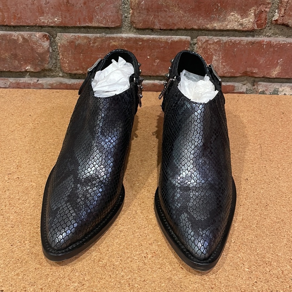 The Kooples Black Ankle Boots Python Leather With… - image 3